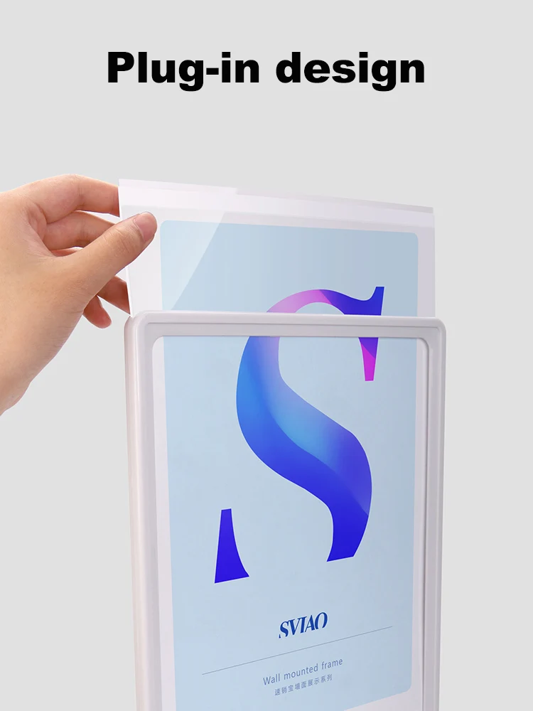 2022 New Arrival PVC A4 Photo Poster Display Racks Supermarket & Clothing Store Adjust Height Stands for Shops