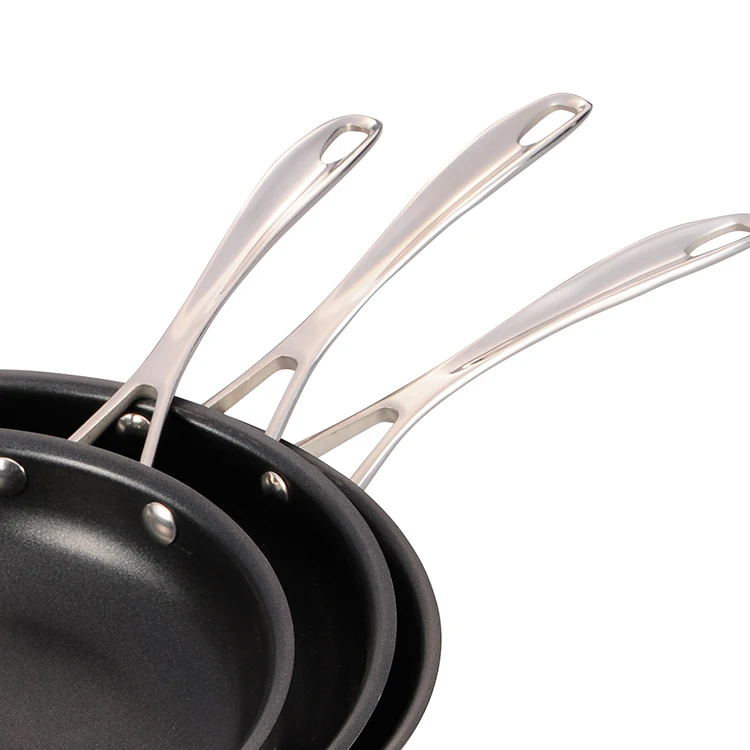 Industrial Cookware Cooking Casseroles Black Nonstick Cast Iron Frying Pan details