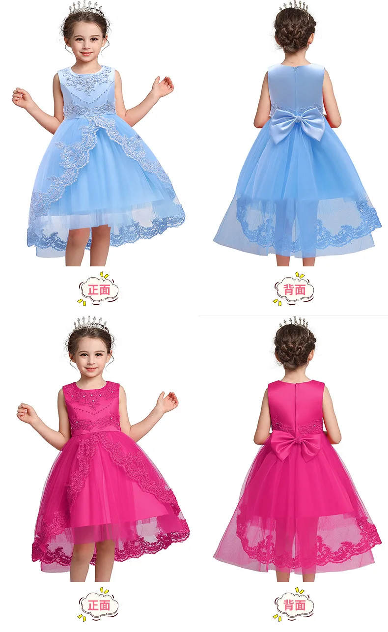 Preciosos vestidos de fiesta de promoción para niña color azul