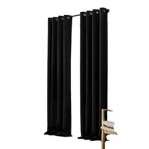 Polyester Blackout Curtains Solid Blackout Curtain for Living Room