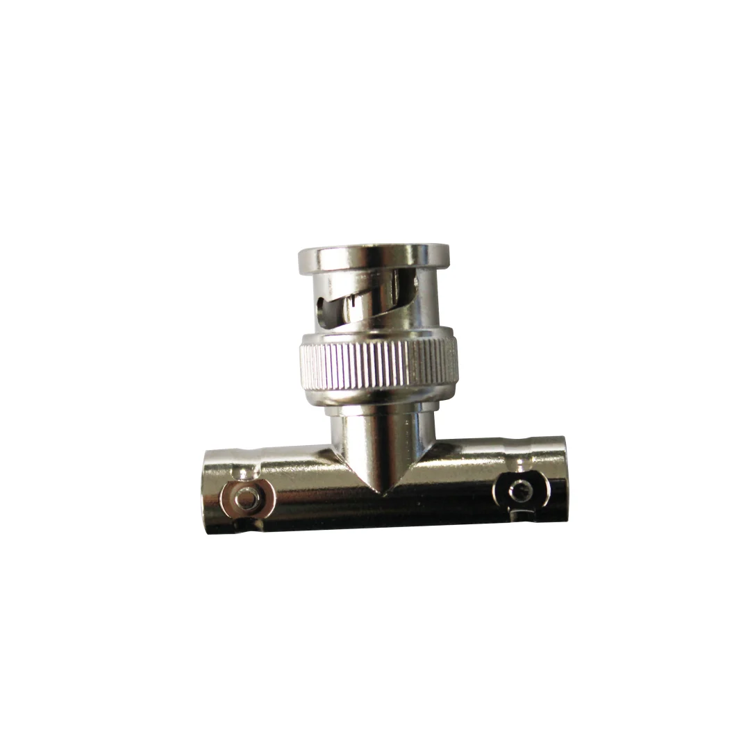 Good Quality BNC-75JWKK RF Coaxial Adapter 75ohm Right Angle BNC Male to Female to Female BNC Adapter Connector