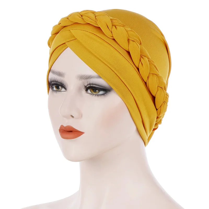 Простая женская одежда мусульманская хиджаб шапка плетеная тюрбан шляпа для женщин