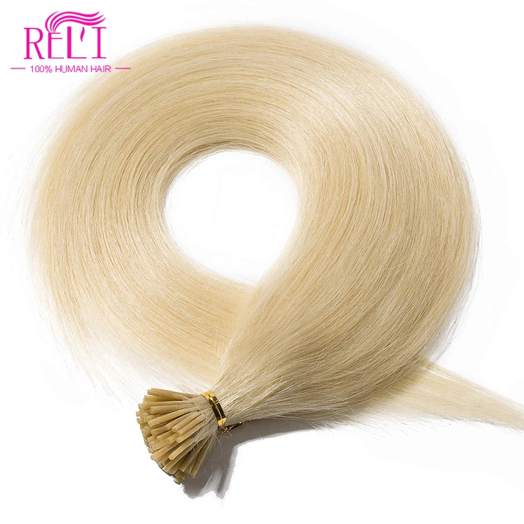 Factory Outlet 100% Indian Remy Human Virgin Hair Extensions OEM and ODM I Tip Hair