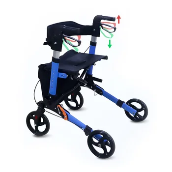 Hot Selling Latest Design Compact Lightweight Electric Rollator Wheelchair Bag Hanging Walker For Adults