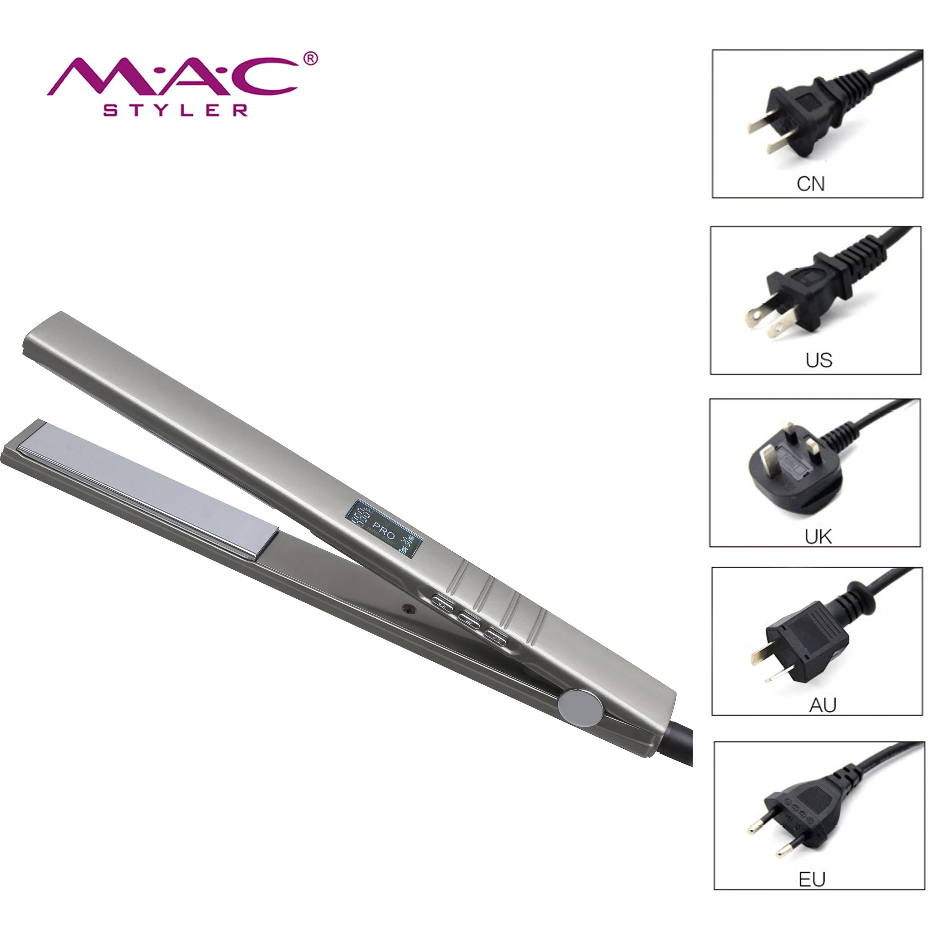 Professional Gray Hair Straightener with Multi-Temperature 