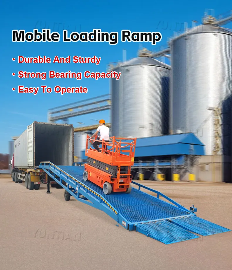 Warehouse Hydraulic Dock Loading Ramp Container Mobile Yard Ramps For ...