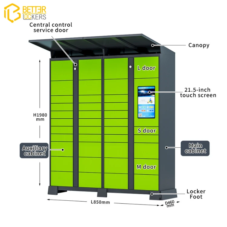 Solar Powered Intelligent Parcel Delivery Locker Outdoor