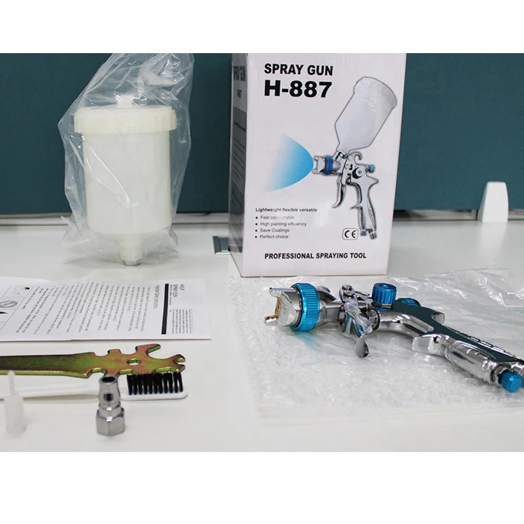 H887 プロ用HVLPスプレーガン 1.4mmノズル 車塗装用 600mlカップ付き