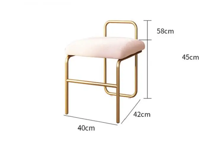 modern vintage high quality gold frame light luxury iron velvet golden dining chair