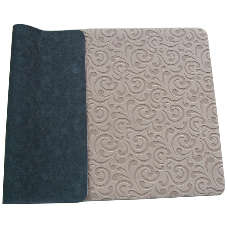 rubber backed flocking fabric kitchen rug non slip foamed neoprene