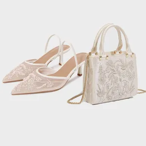 Quites Za Bag Shoe Sets Luxury Lady Elegent Style Party Wedding Shoes and Matching Bags High Heels Shoes and Bag Set