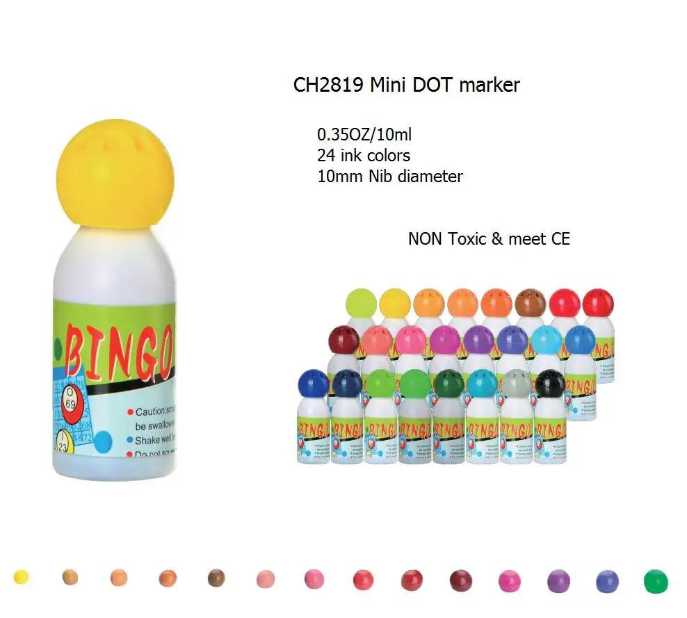 Профессиональный бинго Производитель; Узор в горошек; Бинго подушечка с когтистой лапой, классическая форма 10 мл 10 мм перо мини dabber CH-2819