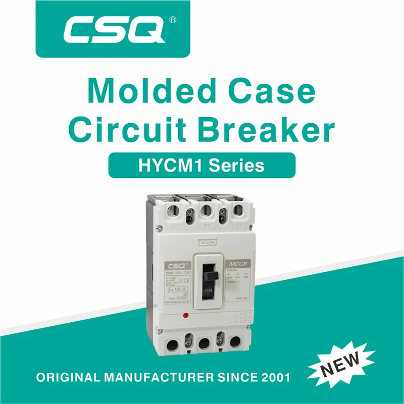CSQ HYCM1 MCCB 125AMP 3p 4 Pole Molded case Circuit Breaker Low Voltage Home Use Breaker 200A 300A 400A Circuit Breaker