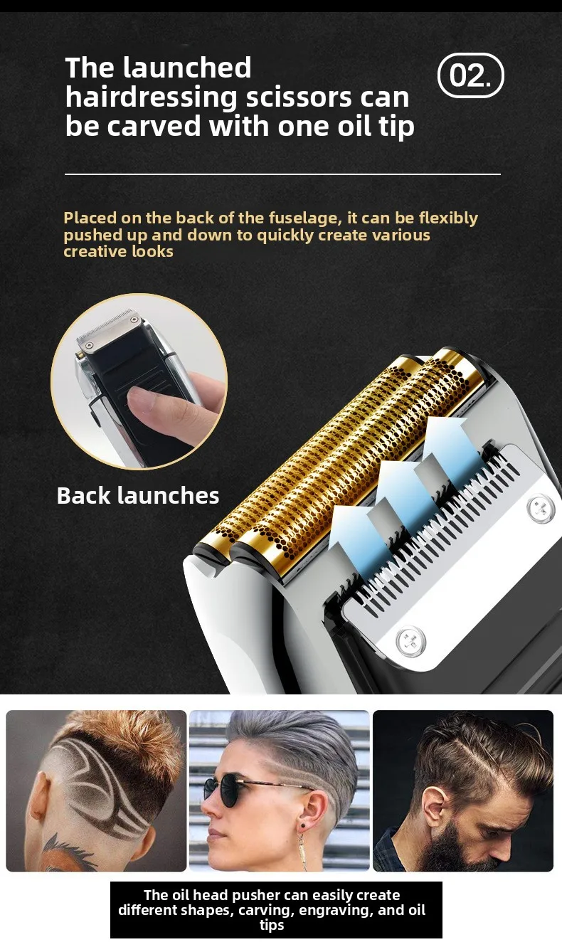 IPX7 Waterproof Men's Electric Razor with 600mAh Battery and 60-90min Working Time for Full Body Use