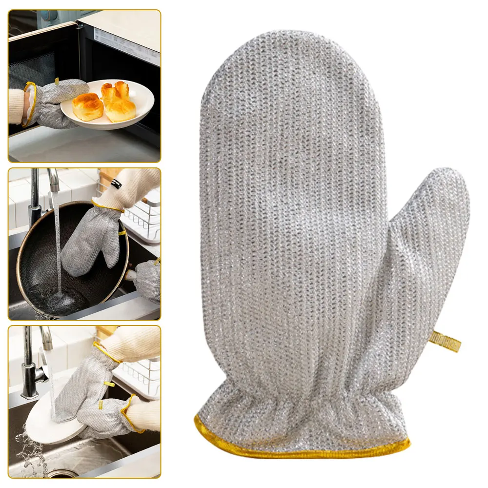 Steel Kitchen Dishcloth Multipurpose Wire Dishwashing Rag Clean Glove