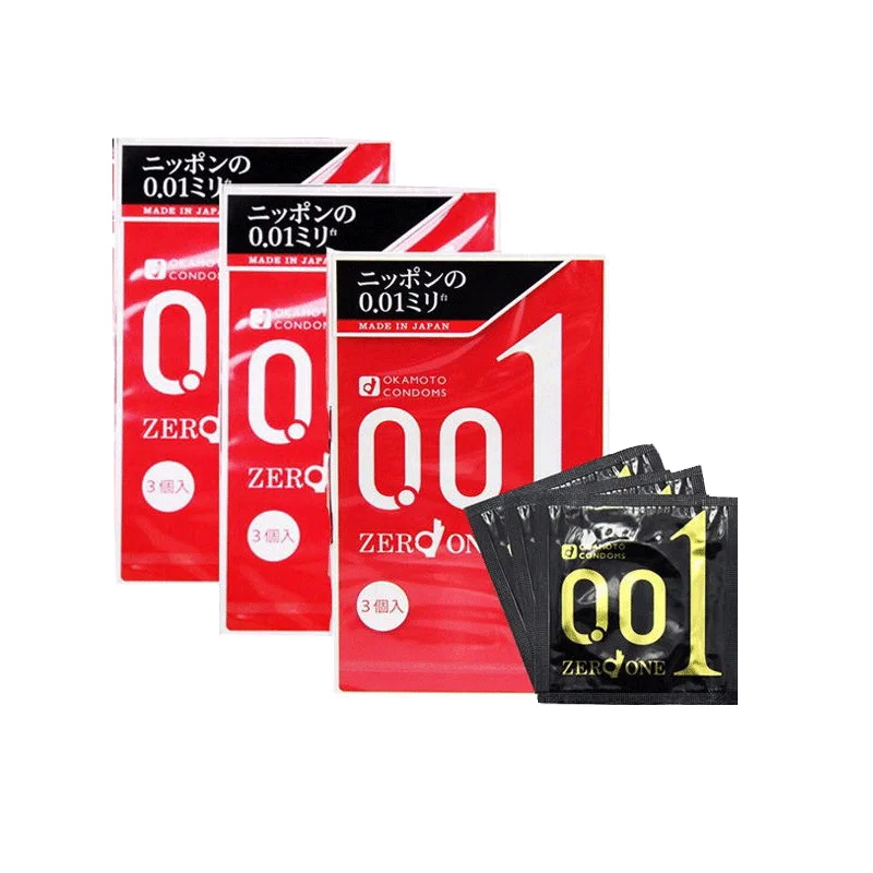 Okamoto Condom 001 ultra thin super lubricated men and women's 0.01 sets of family planning products168018