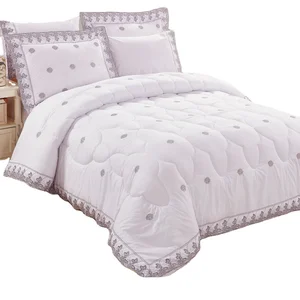 KOSMOS Bedding Polycotton Embroidery Lace Sets Comforter