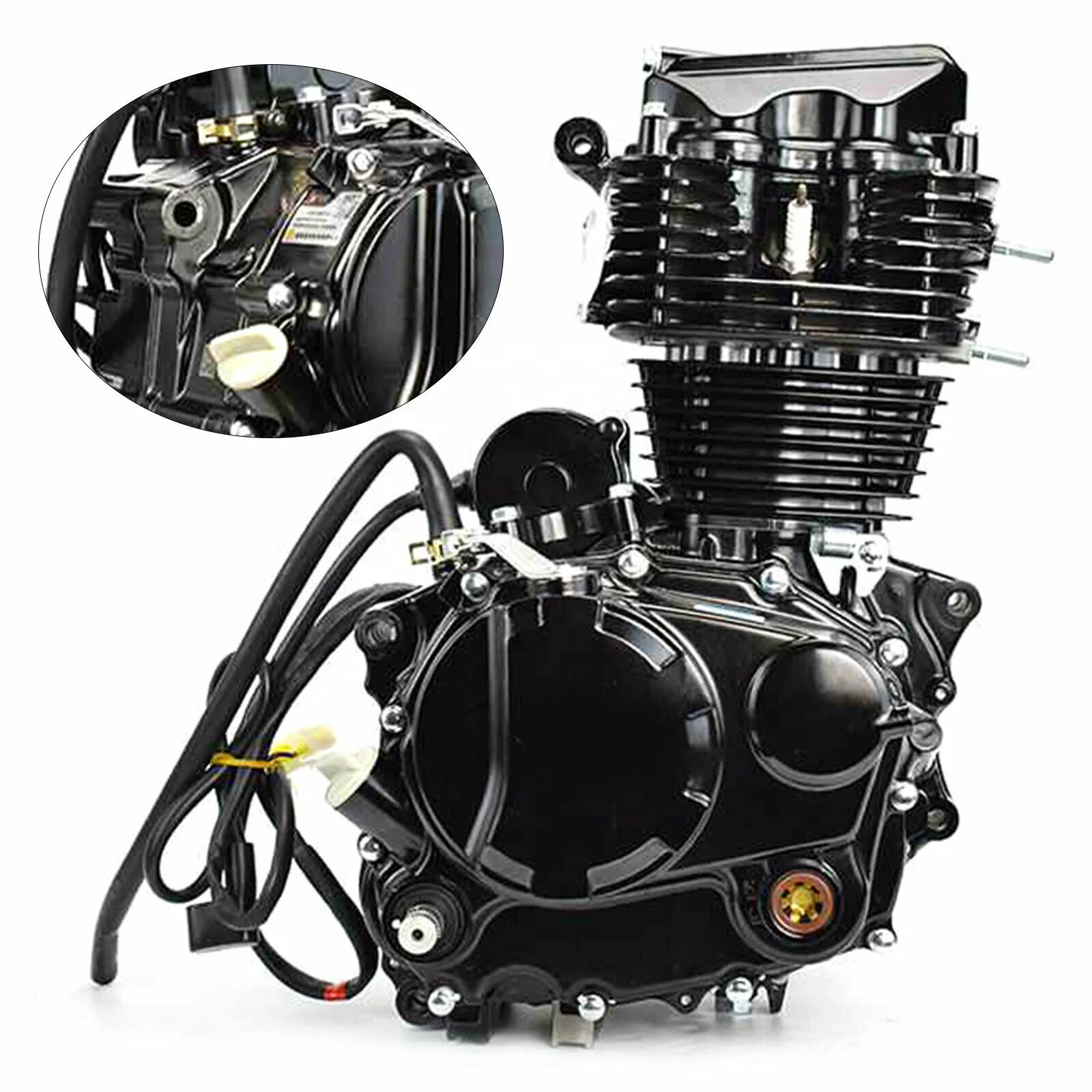 Motorcycle Engine 350cc 13.5kw Watercooled Single Cylinder 4 Stroke