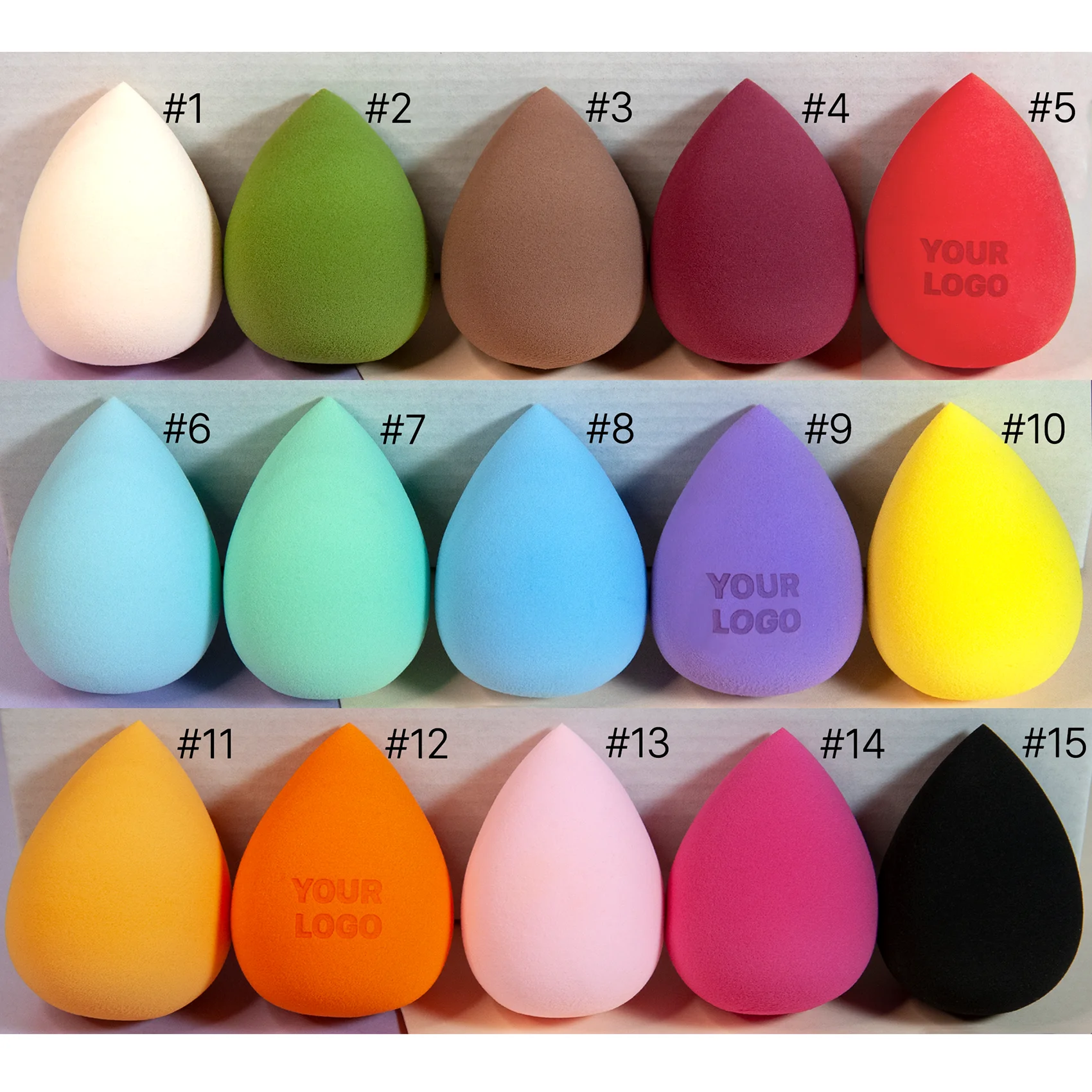 Низкий минимальный объем заказа от частной марки изготовленным на заказ логосом косметический спонж для макияжа набор в коробке макияж губки/основная губка