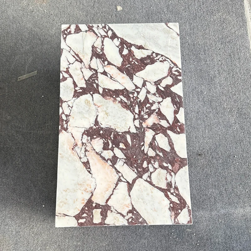 product luxury natural customized calacatta viola marble coffee side table paia stone furniture coffee table low plinth living room-4