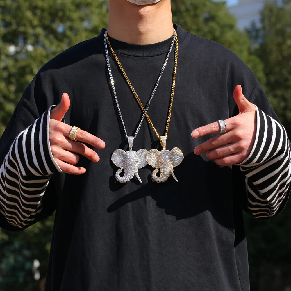 Diamonds Animal Elephant Pendants Icy 