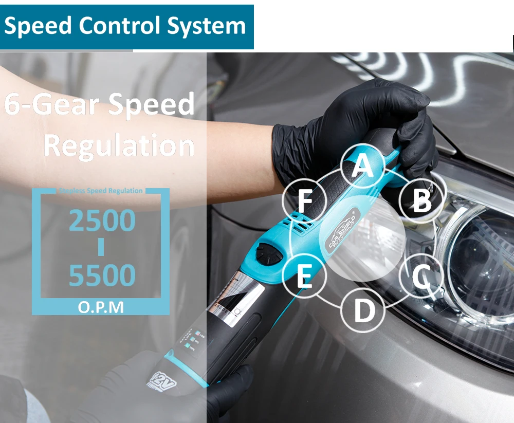 Car Shield 2 In 1 Cordless 1.2/2 Inch Mini Nano Car Polisher Orbital