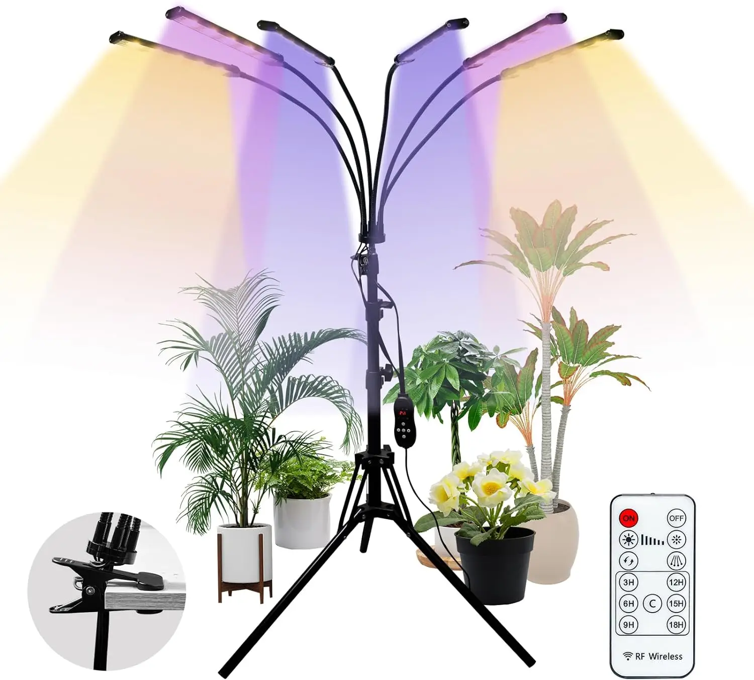 Grow Lights For Indoor Plants Full Spectrum,6 Heads Led Floor Plant
