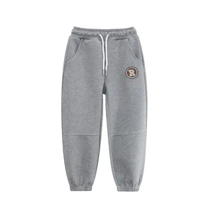 Keep Warm Kids Sweatpants Trousers Solid Color Boy Girl Joggers Pants for Children