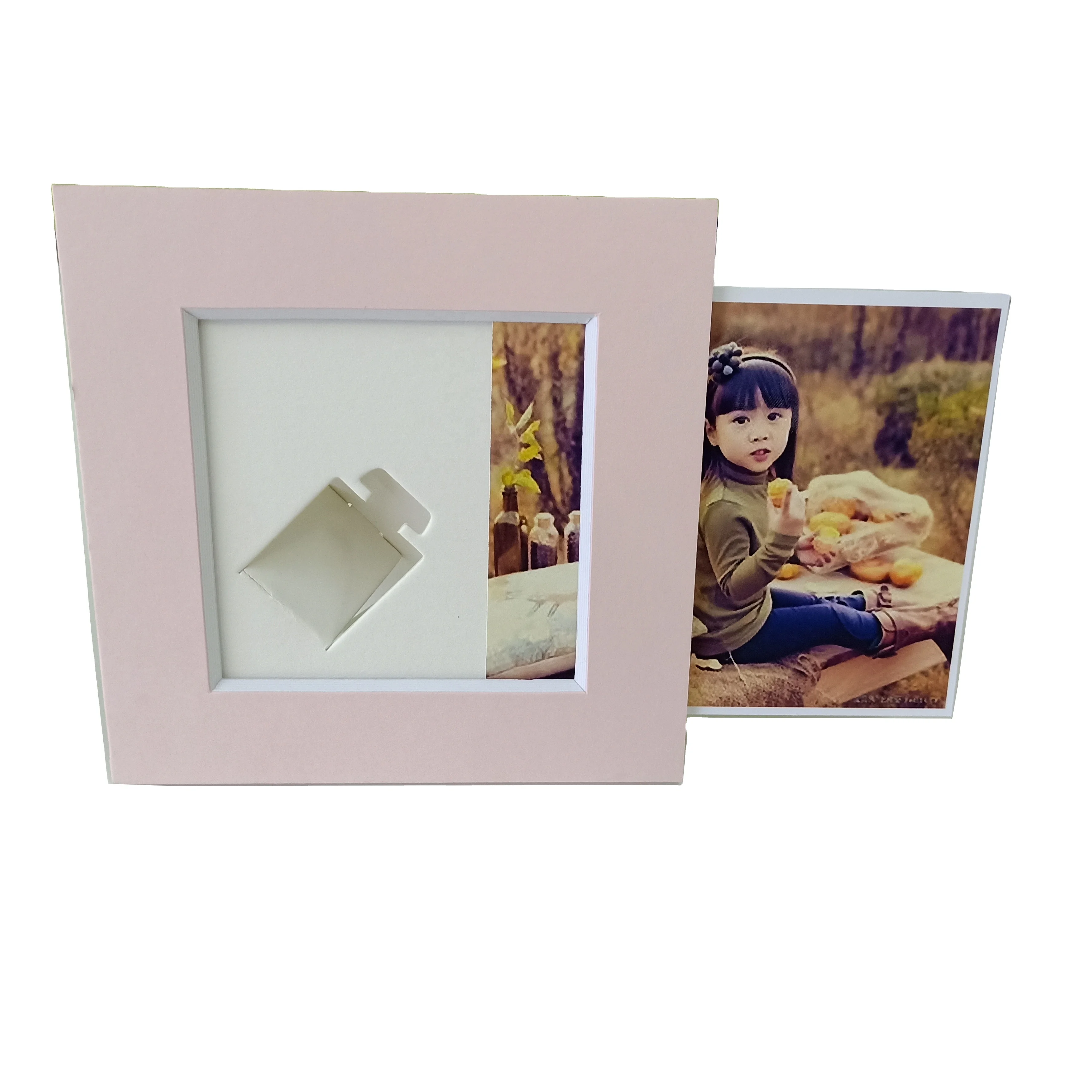 Acid-Free Paper Photo Frame with Backboard Holder for DIY Gifts Art Deco Craft Letters Decorations