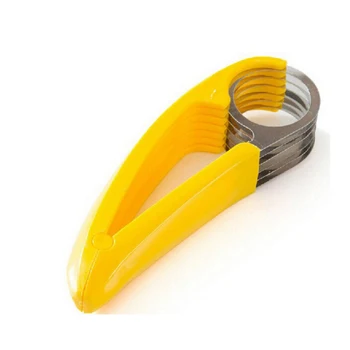 Popular Kitchen Accessories Cooking Tool Stainless Steel Fruit Salad Peeler Cutter Banana Slicer For Home