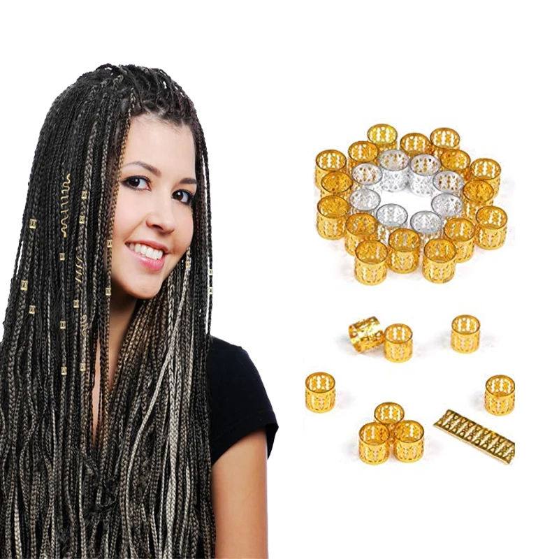 Dreadlock Beads Metal Hair Clips For Dreads 220 Pieces Hair Accessories Loc  Hair Jewelry For Women Braids - Main Image