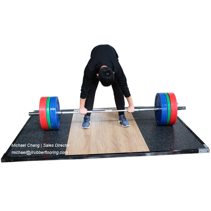 EPDM Rubber Weightlifting Platform Powerlifting Platform Shock Absorption