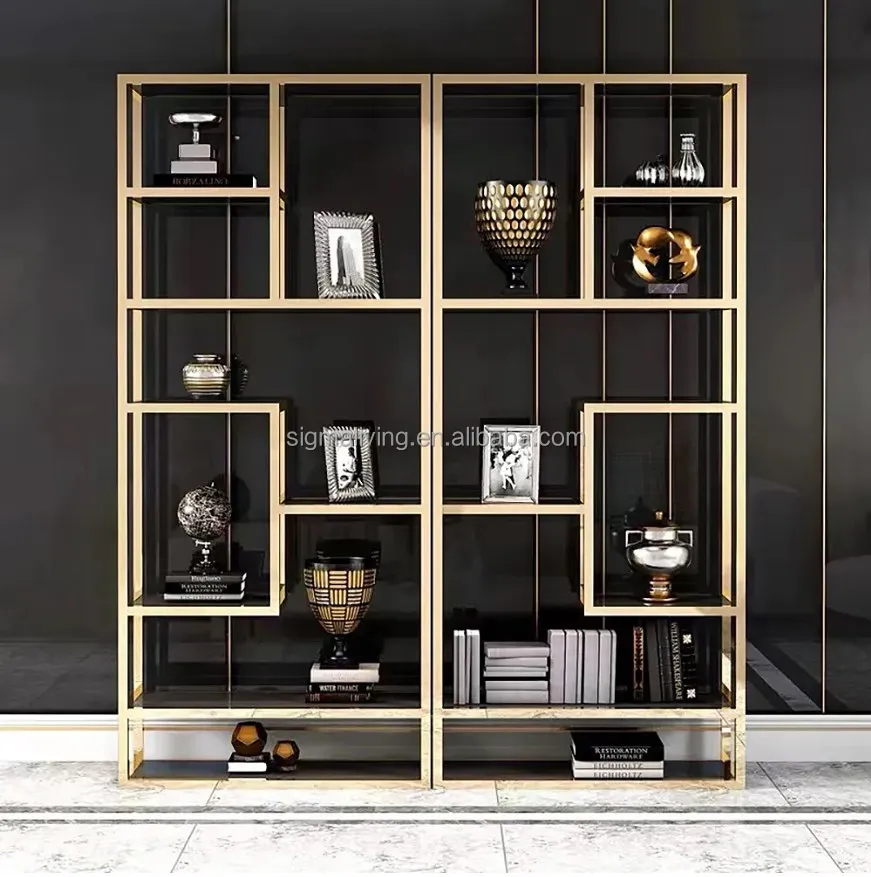 bookshelves indoor furniture luxury display geometric bookshelf