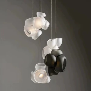 Nordic Post-Modern Custom Glass Pendant Light for Lounge Bistro and Holiday Villa Exclusive Designer Chandelier Lighting