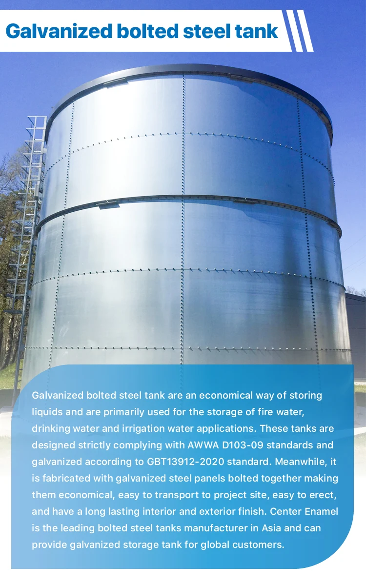 Long Life Expectancy Galvanised Steel Water Tanks As Industrial Liquids Tanks Buy Galvanized