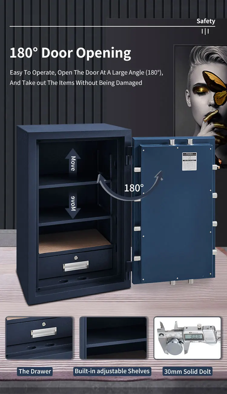 CEQSAFE Steel Security Heavy Fire Proof Safe Box Digital Key Safe Box for Money manufacture