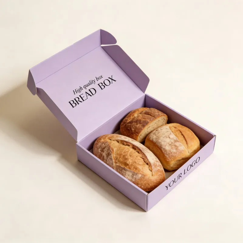 Bocs Parcawr Bwyd Eco-Friendly Arbenigol sydd yn dadfeithioliadwy, Bocsiau Parcawr Sushi, Croissant, Brecwast, Burgers, Waffles a Siocled