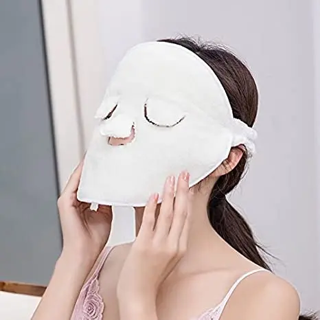 Reutilizable Spa Facial Toallas frio calor Comprimir Toallas de vapor facial 4 un 
