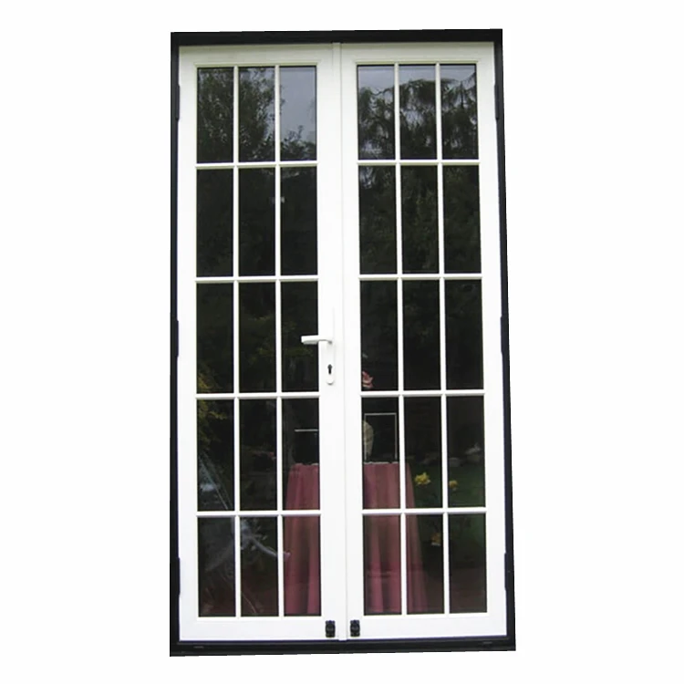 Simple Design House Patio Doors Design Double Pane Interior Aluminum Noiseless Casement Swing Glass Door for Home