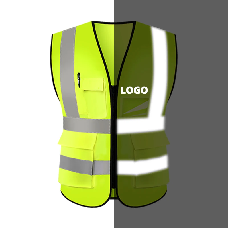 High Quality Safety Harness Vest Fall Protection Work Reflective Green