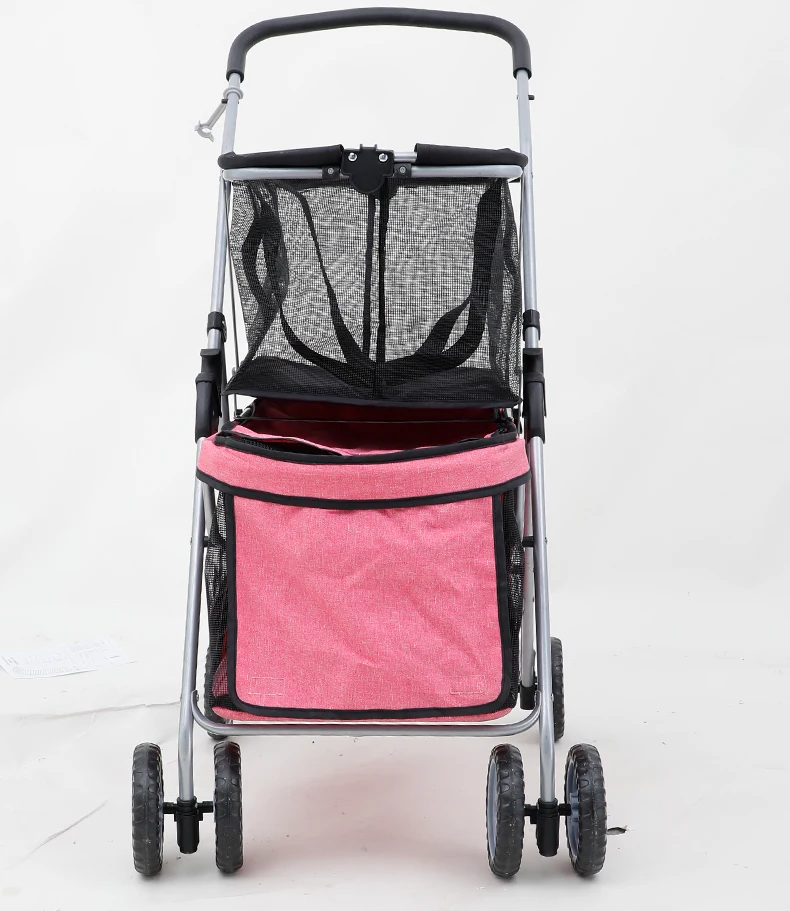 Double Pet Shopping Cart Camping Shopping Cart Large Capacity Portable Storage Folding details