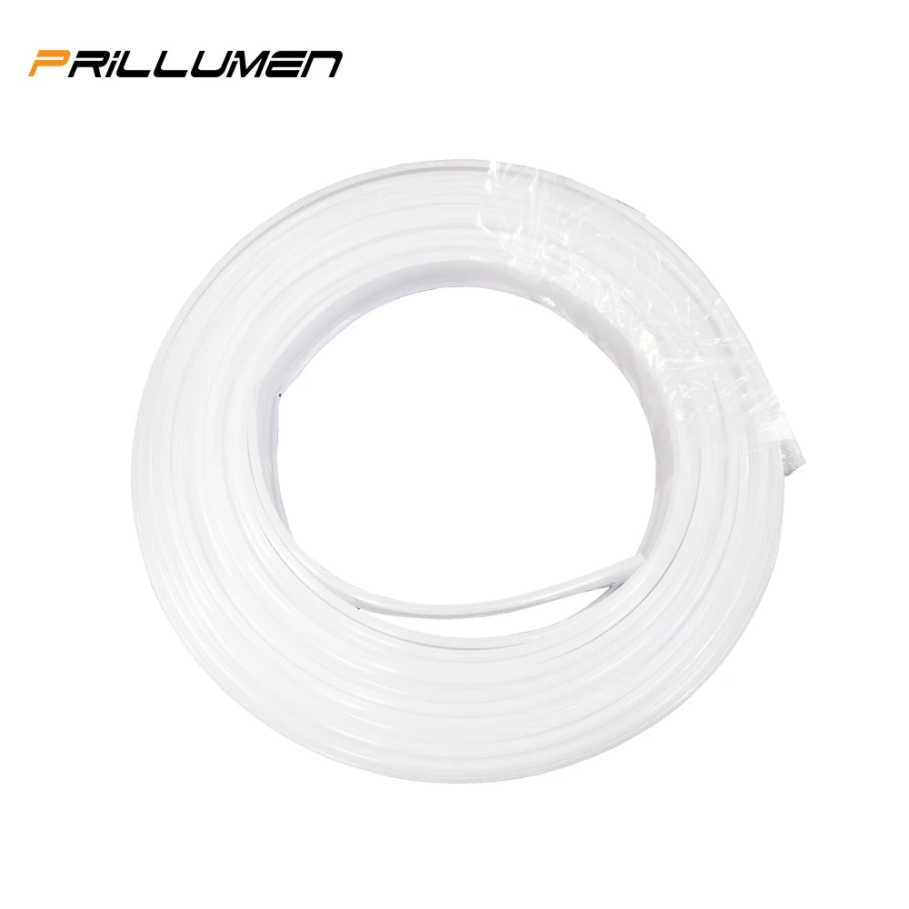 Светодиодная пластиковая трубка двухцветная прозрачная и белая крышка из поликарбоната