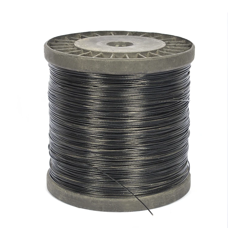 sort PVC/TPU/PA/PP belagt rustfrit stål kabelreb wire gardin reb SS304 SS316