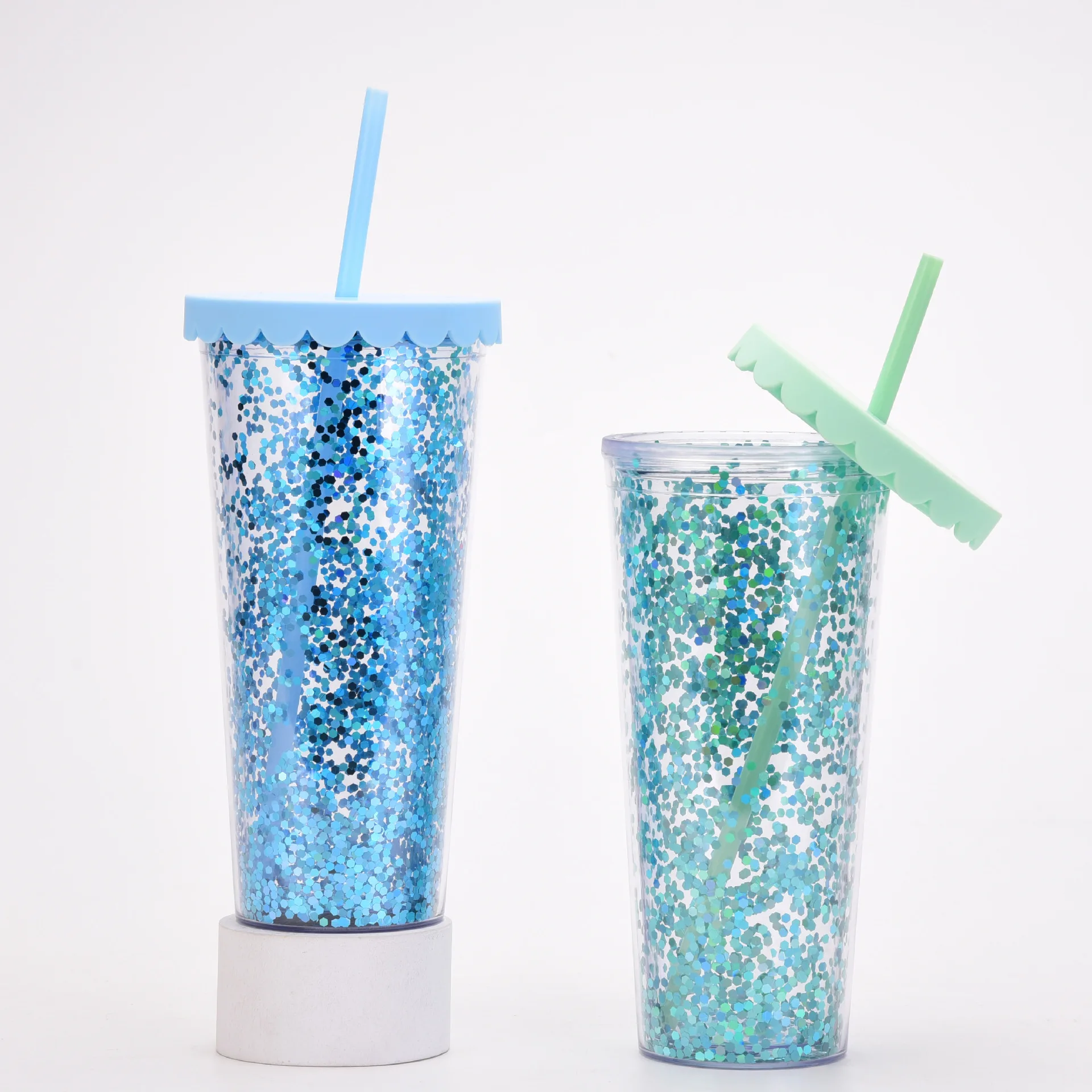 Buy Wholesale China Plastic Tumbler With Straw Oem Reusable Double