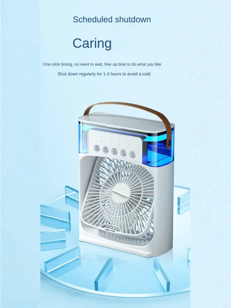 Desktop Spray Mist Fan Air Conditioners Usb Electric Fan Led Night ...