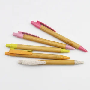 Eco Friendly Custom Logo Wooden Pen With Width Eco signal Clip