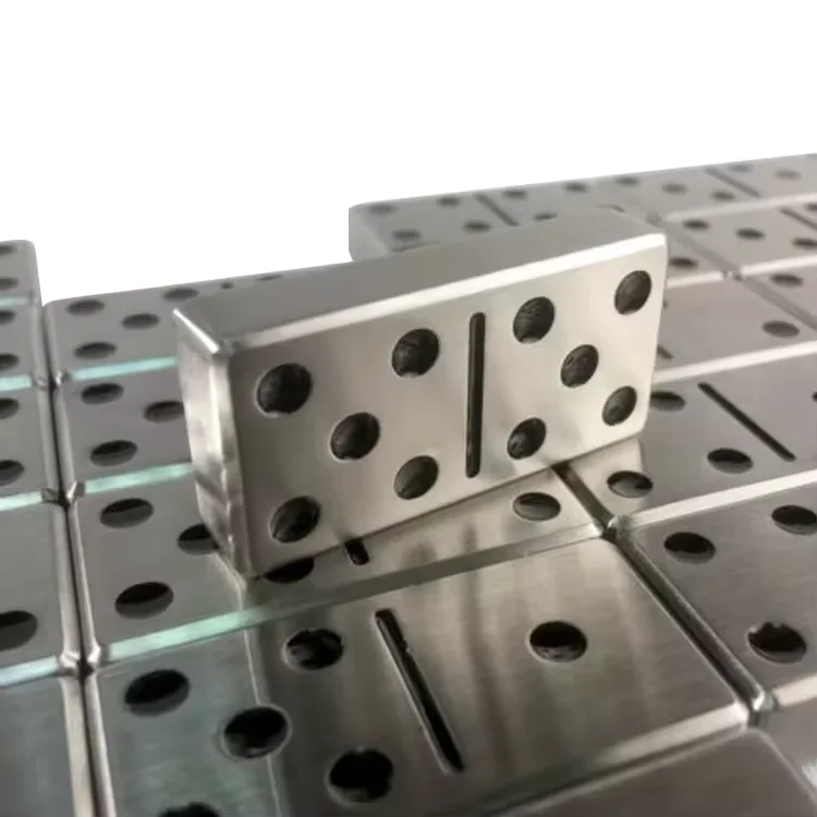 Factory Custom Stainless Steel Titanium Aluminum Double 6 Metal Dominoes