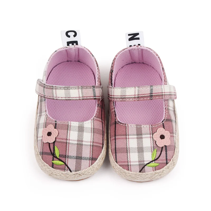 New Arrival Non-slip Spring and Summer Plaid Design Baby Girl Toddler Shoes supplier
