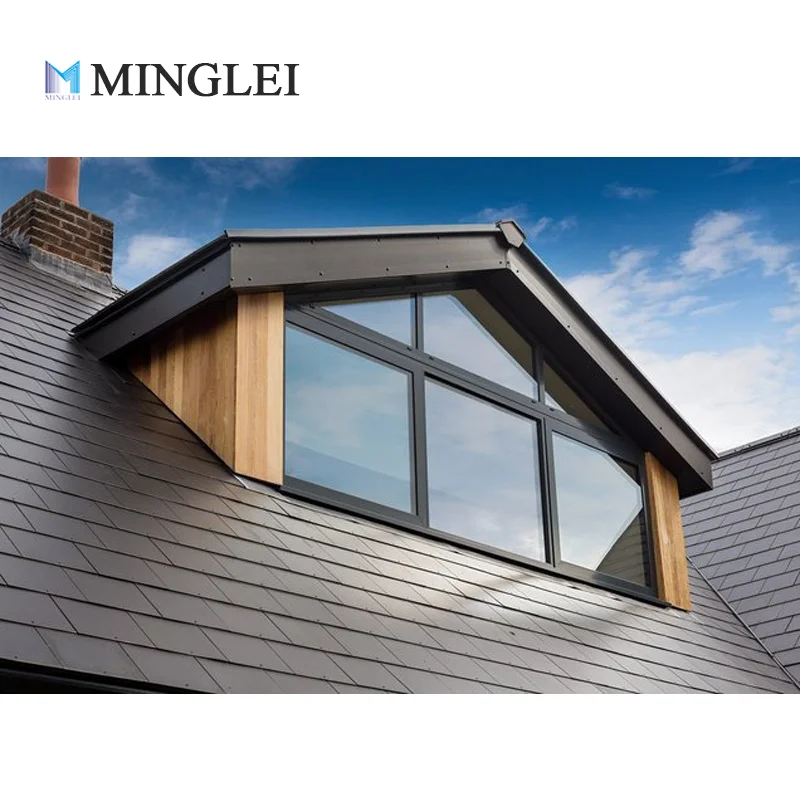 Energy Star Aluminium windows with Customized Triangle and Trapezoid Shape Beautiful Triple Glazed Picture Window for Home