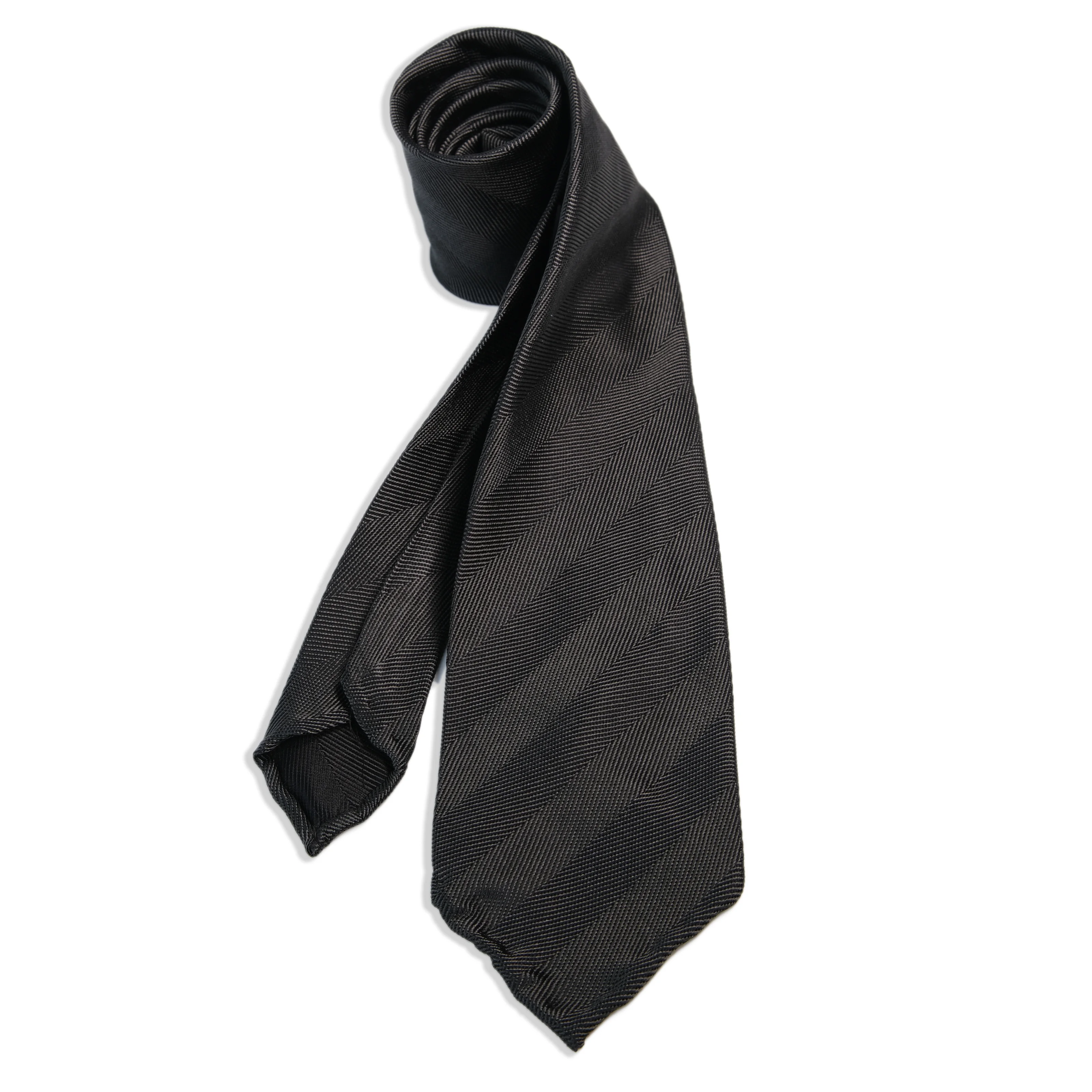 Hand-rolled Tri-fold Tie Solid Jacquard Suit Tie Business Casual Custom Design